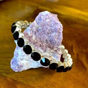 Black and Silver Bangle